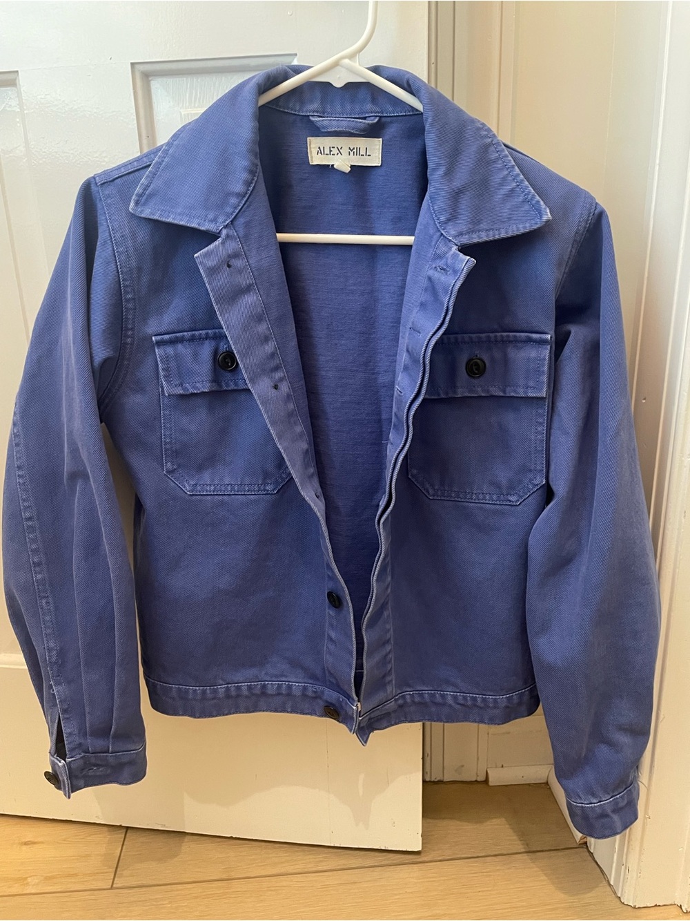 Alex Mill Washed Denim Work Jacket - Vintage Cobalt, Small - Picture 4 of 15